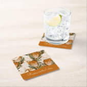 Aangepaste klasbloem in bruin voor moederdag kartonnen onderzetters (Insitu)