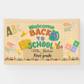 Aangepaste klaslokaal docentennaam banner | Helder (Horizontaal)