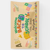 Aangepaste klaslokaal docentennaam banner | Helder (Verticaal)