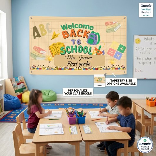 Aangepaste klaslokaal docentennaam banner | Helder