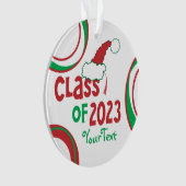 Aangepaste klasse 2023 © Afstudeerder Tassel Holid Ornament (voorkant)