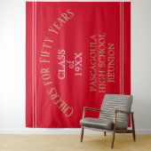 Aangepaste klasse 50 jaar reünie tapestry back-dro wandkleed (In situ)