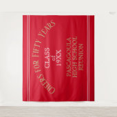 Aangepaste klasse 50 jaar reünie tapestry back-dro wandkleed (Voorkant)