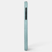 Aangepaste Klasse Aqua Seafoam Groene Leren Patroo Case-Mate iPhone Case (Achterkant/links)