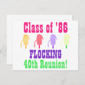 Aangepaste klasse reünie jaren 1980 stijl briefkaart (Voorkant / Achterkant)