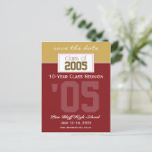 Aangepaste klasse Reunion Save-the-Date kondiging Briefkaart (Staand voorkant)