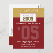 Aangepaste klasse Reunion Save-the-Date kondiging Briefkaart (Voorkant / Achterkant)