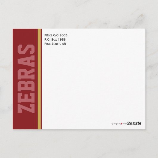 Aangepaste klasse Reunion Save-the-Date kondiging Briefkaart (Achterkant)