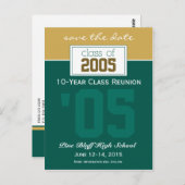 Aangepaste klasse Reunion Save-the-Date kondiging Briefkaart (Voorkant / Achterkant)