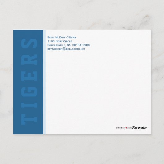 Aangepaste klasse Reunion Save-the-Date kondiging Briefkaart (Achterkant)