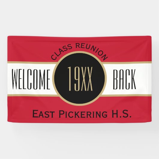 Aangepaste klasse Reunion Welkome back-banner Spandoek (Horizontaal)