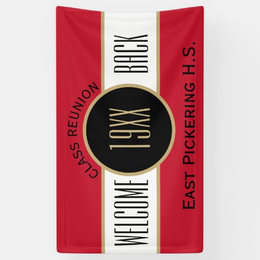 Aangepaste klasse Reunion Welkome back-banner Spandoek (Verticaal)