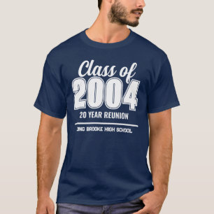 Aangepaste Klasse van 2004 20 Jaar High School Reu T-shirt