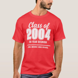 Aangepaste Klasse van 2004 20 Jaar High School Reu T-shirt