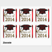 Aangepaste klasse van 2014 Afstuderen Dank u Stick Vierkante Sticker (Vel)