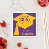 Aangepaste klasse van 2023 Paars goud Servet (Insitu)