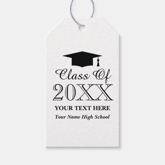 Aangepaste klasse van afgestudeerden op de middelb cadeaulabel (Voorkant)