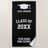 Aangepaste klasse van badhanddoeken voor afstudere strandlaken (Voorkant)