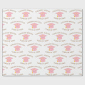 Aangepaste klasse van de 20xx roze korpschotel cadeaupapier (Vlak)