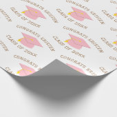 Aangepaste klasse van de 20xx roze korpschotel cadeaupapier (Hoek)