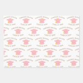 Aangepaste klasse van de 20xx roze korpschotel inpakpapier vel (Voorkant)