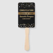 Aangepaste klasse van de gouden zwarte Afstuderen  Handwaaier (Voorkant)