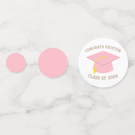 Aangepaste klasse van de roze 20xx-afdichting confetti (Achterkanten)