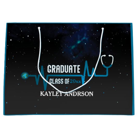 Aangepaste klasse van de toekomstige verpleegkundi groot cadeauzakje (Voorkant)