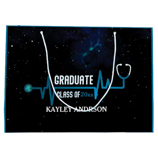 Aangepaste klasse van de toekomstige verpleegkundi groot cadeauzakje (Achterkant)