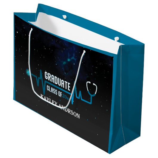 Aangepaste klasse van de toekomstige verpleegkundi groot cadeauzakje (Voorkant Gekanteld)