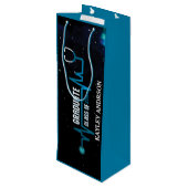 Aangepaste klasse van de toekomstige verpleegkundi wijn cadeautas (Achterkant Gekanteld)