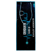 Aangepaste klasse van de toekomstige verpleegkundi wijn cadeautas (Achterkant)