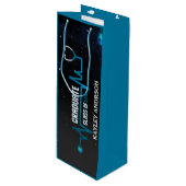 Aangepaste klasse van de toekomstige verpleegkundi wijn cadeautas (Voorkant Gekanteld)