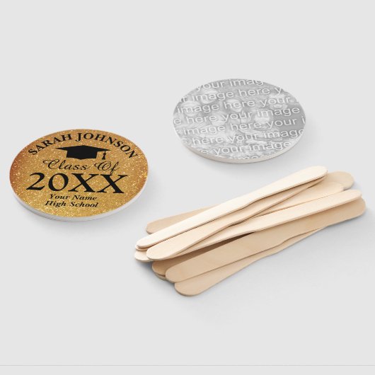 Aangepaste klasse van foto van afgestudeerden in d handwaaier (Niet-gemonteerd)