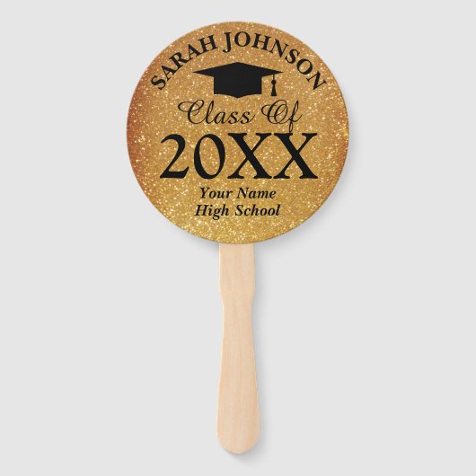 Aangepaste klasse van foto van afgestudeerden in d handwaaier (Voorkant)