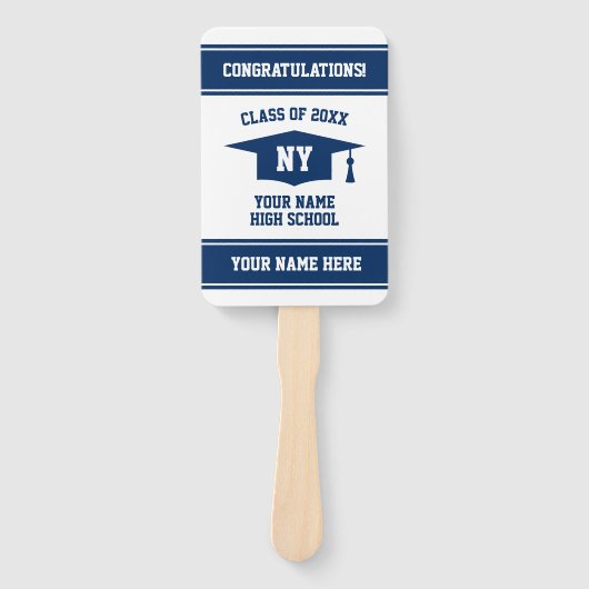 Aangepaste klasse van foto van afgestudeerden in d handwaaier (Voorkant)