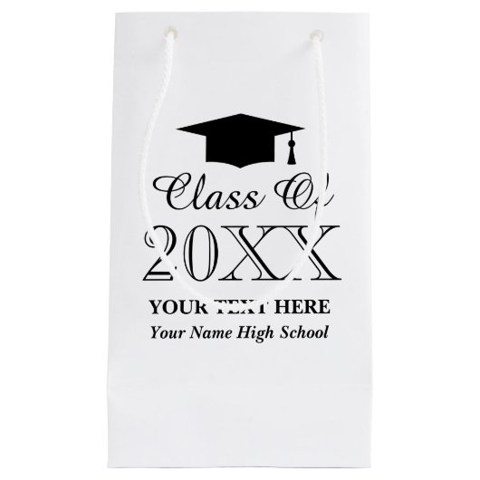 Aangepaste klasse van geschenk voor eindexamenfees klein cadeauzakje (Voorkant)