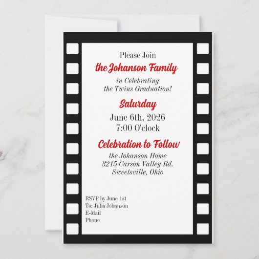 Aangepaste klasse van tweekleppige graden in rood kaart (Achterkant)