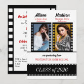 Aangepaste klasse van tweekleppige graden in rood kaart (Voorkant / Achterkant)