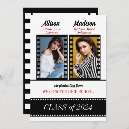 Aangepaste klasse van tweekleppige graden in rood kaart (Voorkant / Achterkant)