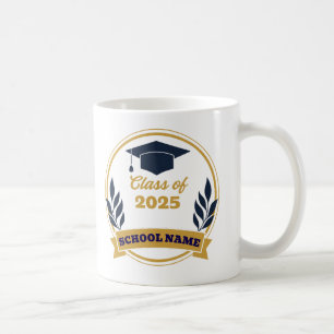 Aangepaste Klasse van [Year] Afstuderen & Schoolna Koffiemok