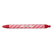 Aangepaste Klassic Candy Cane Stripe Zwarte Inkt Pen (Voorkant)