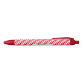 Aangepaste Klassic Candy Cane Stripe Zwarte Inkt Pen (Bovenkant)