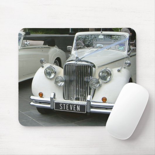 Aangepaste klassieke auto met Jouw naam! Muismat (Met muis)