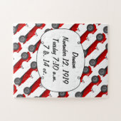 Aangepaste Klassieke babyjongen — geboortenrecord Legpuzzel (Horizontaal)