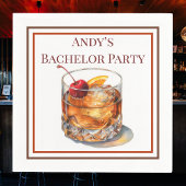 Aangepaste Klassieke Bachelor Party Cocktail Servet