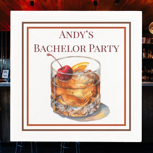 Aangepaste Klassieke Bachelor Party Cocktail Servet