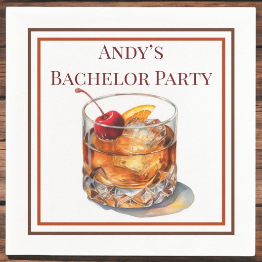 Aangepaste Klassieke Bachelor Party Cocktail Servet