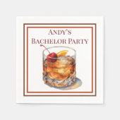 Aangepaste Klassieke Bachelor Party Cocktail Servet (Voorkant)