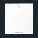 Aangepaste klassieke eenvoudige moderne elegante m notitieblok<br><div class="desc">Classic Simple Modern Elegant Monogram Name Notitieblok op maat</div>